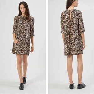 ❄️ EQUIPMENT Aubrey Underground Leopard Silk Dress